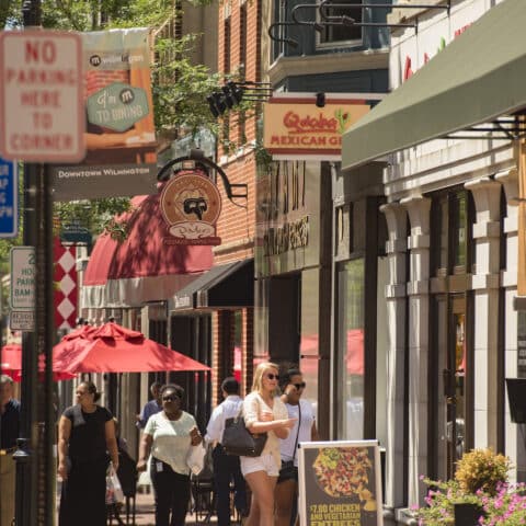 MKT street in Wilmington Delaware on a busy afternoon