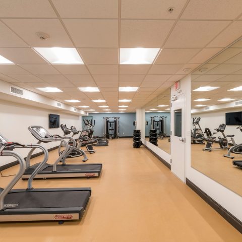 Gym inside MKT apartment in Wilmington Delaware